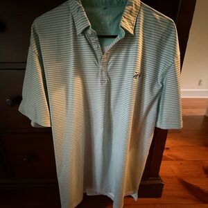 Men's Striped Polo Shirt - Green